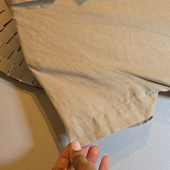 Quince 100% European Linen Short Sleeve Button Down Shirt In Flax NWOT - Picture 9 of 15